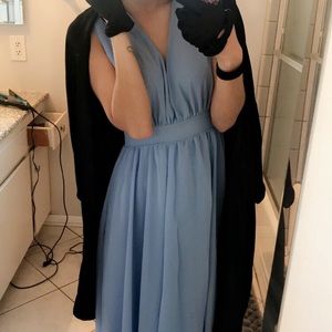 Light blue semi-formal maxi dress